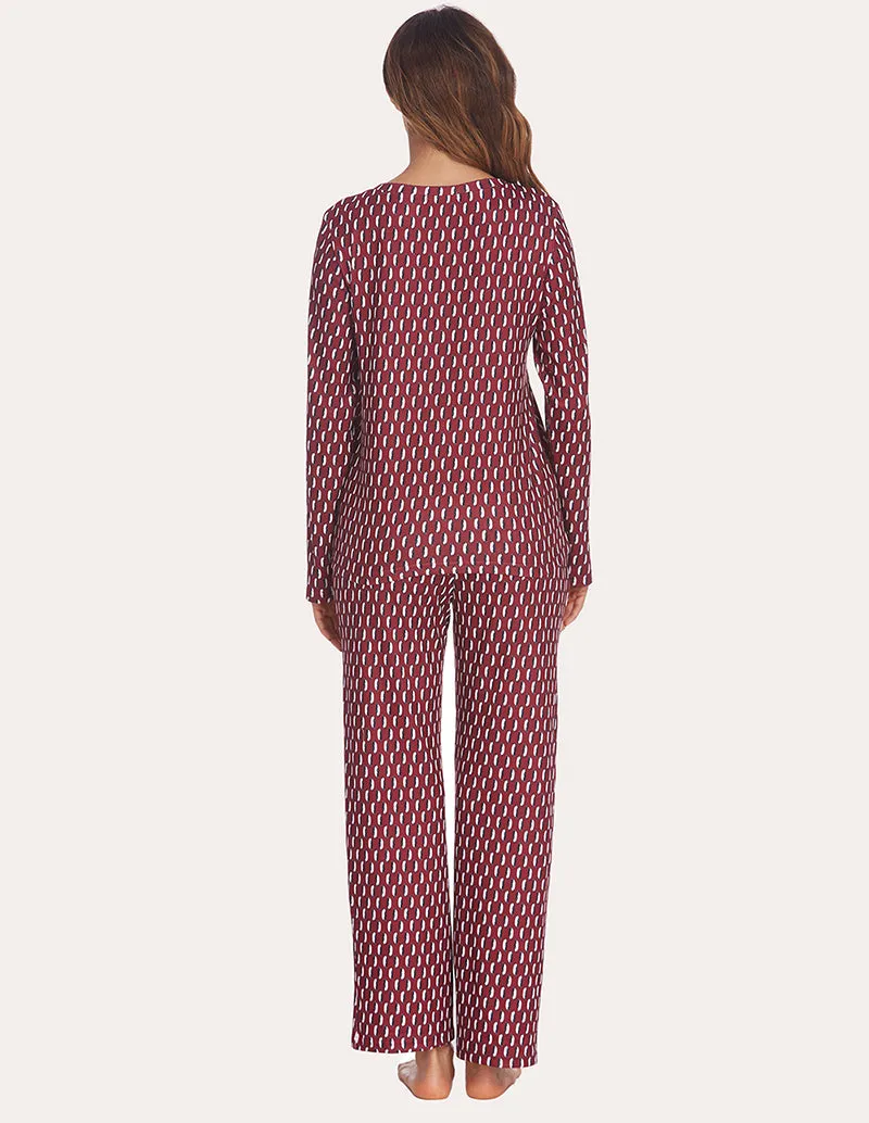 Ekouaer Classic Print Pajama Set (US Only)
