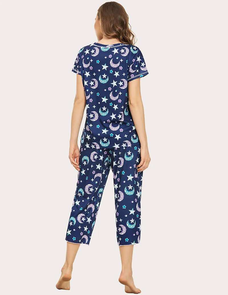 Ekouaer Cropped Pants Pajamas Set (US Only)
