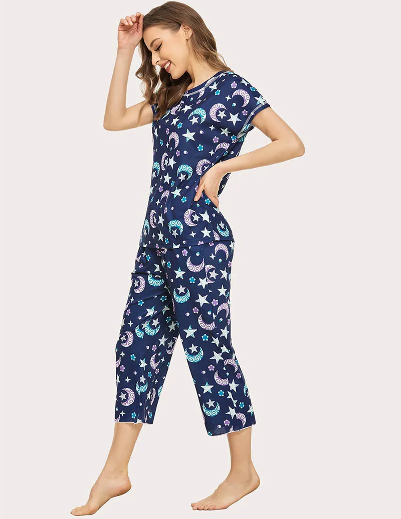 Ekouaer Cropped Pants Pajamas Set (US Only)