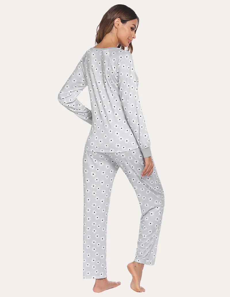 Ekouaer Floral Print Pajamas Set (US Only)