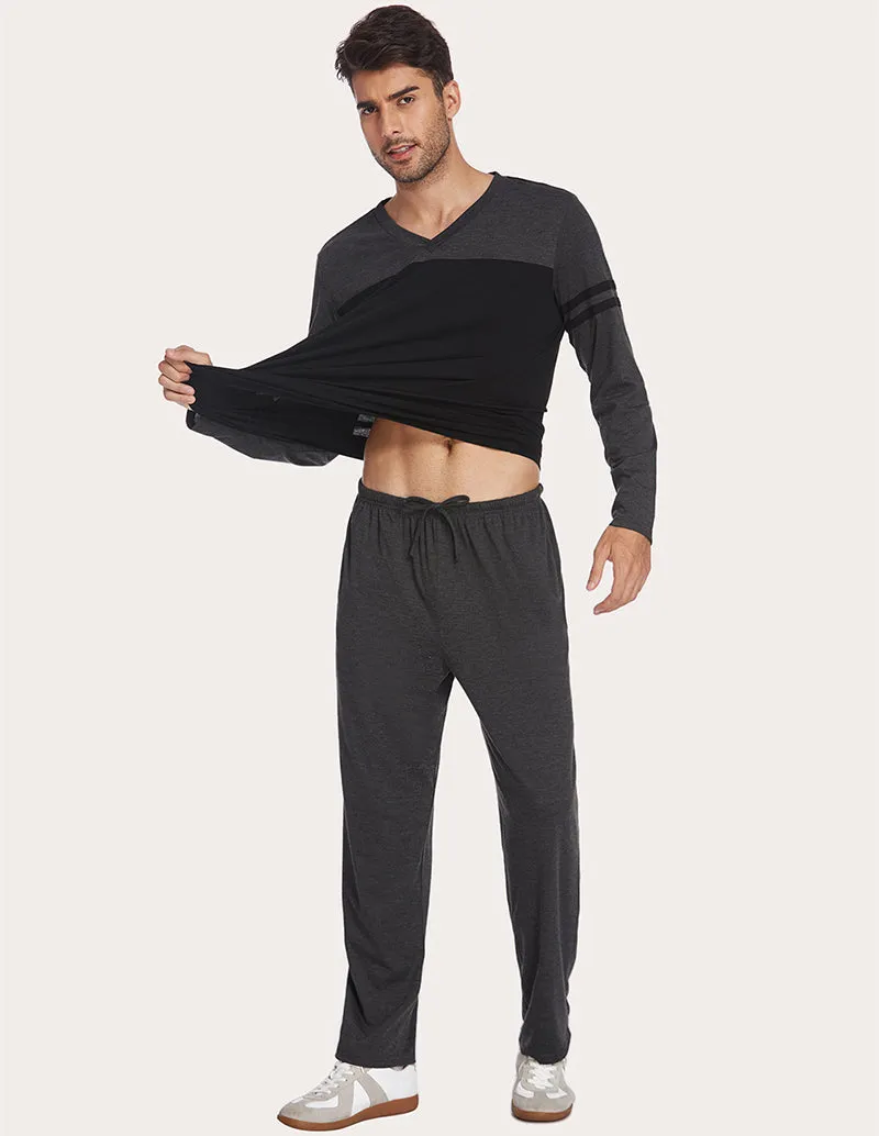 Ekouaer Men Two Piece Pajamas Set (US Only)