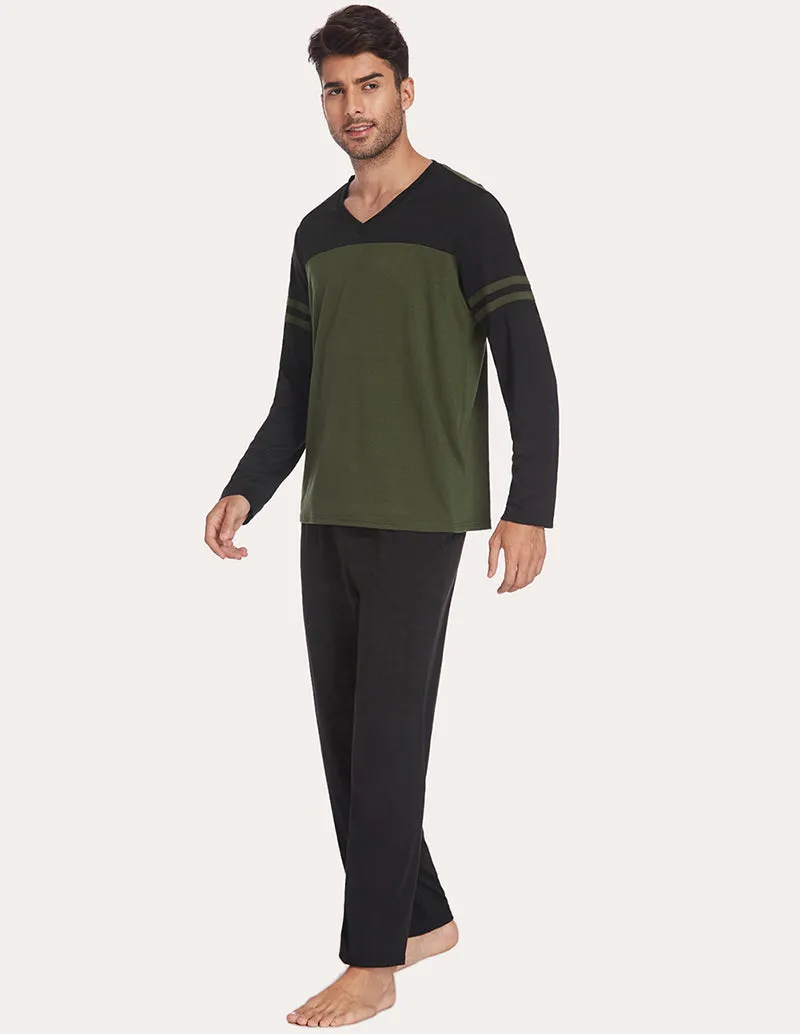 Ekouaer Men Two Piece Pajamas Set (US Only)