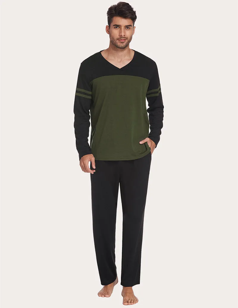 Ekouaer Men Two Piece Pajamas Set (US Only)