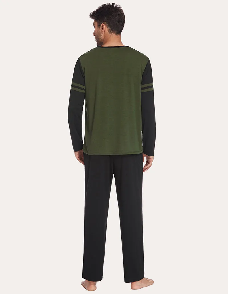 Ekouaer Men Two Piece Pajamas Set (US Only)