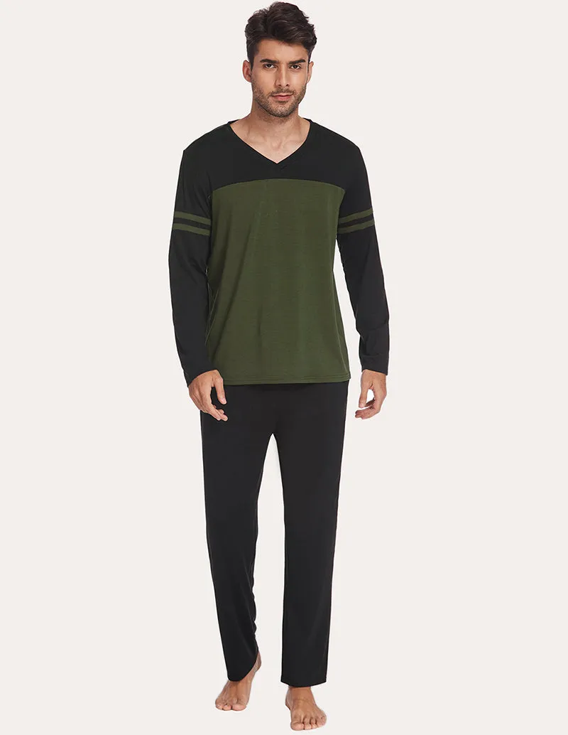 Ekouaer Men Two Piece Pajamas Set (US Only)