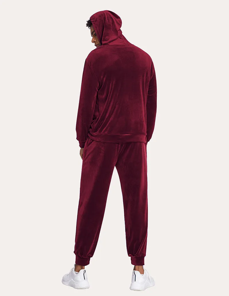 Ekouaer Men Velvet Tracksuit Set (US Only)