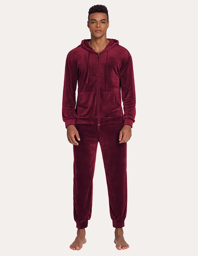 Ekouaer Men Velvet Tracksuit Set (US Only)