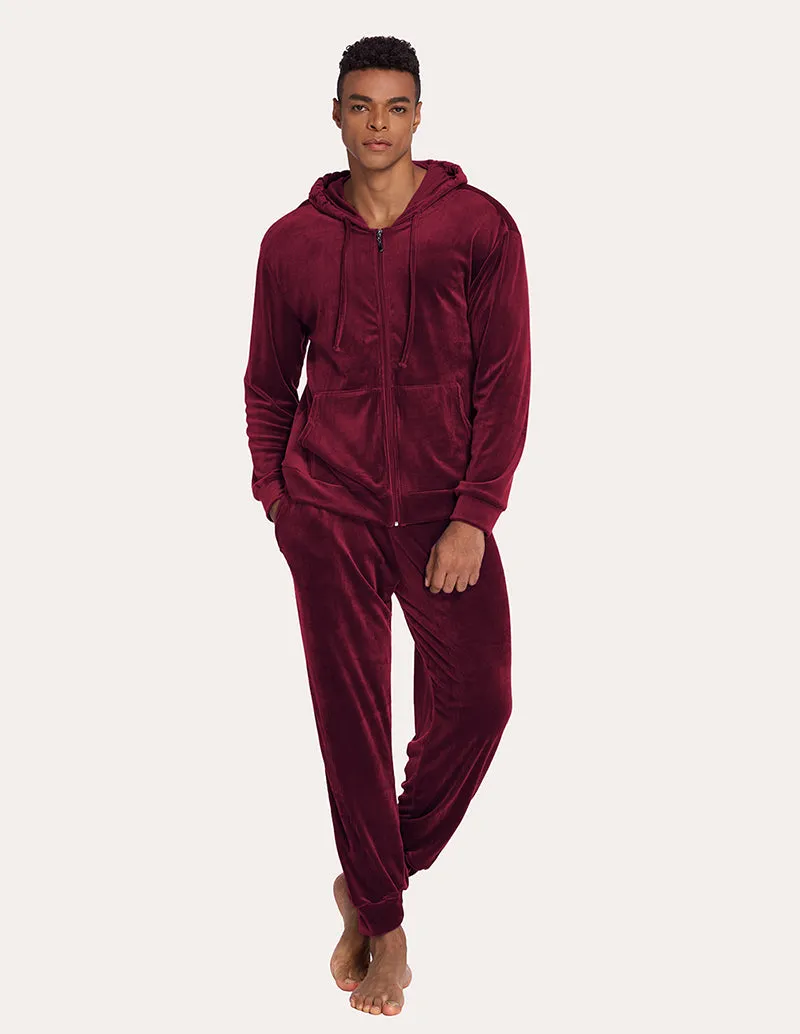 Ekouaer Men Velvet Tracksuit Set (US Only)