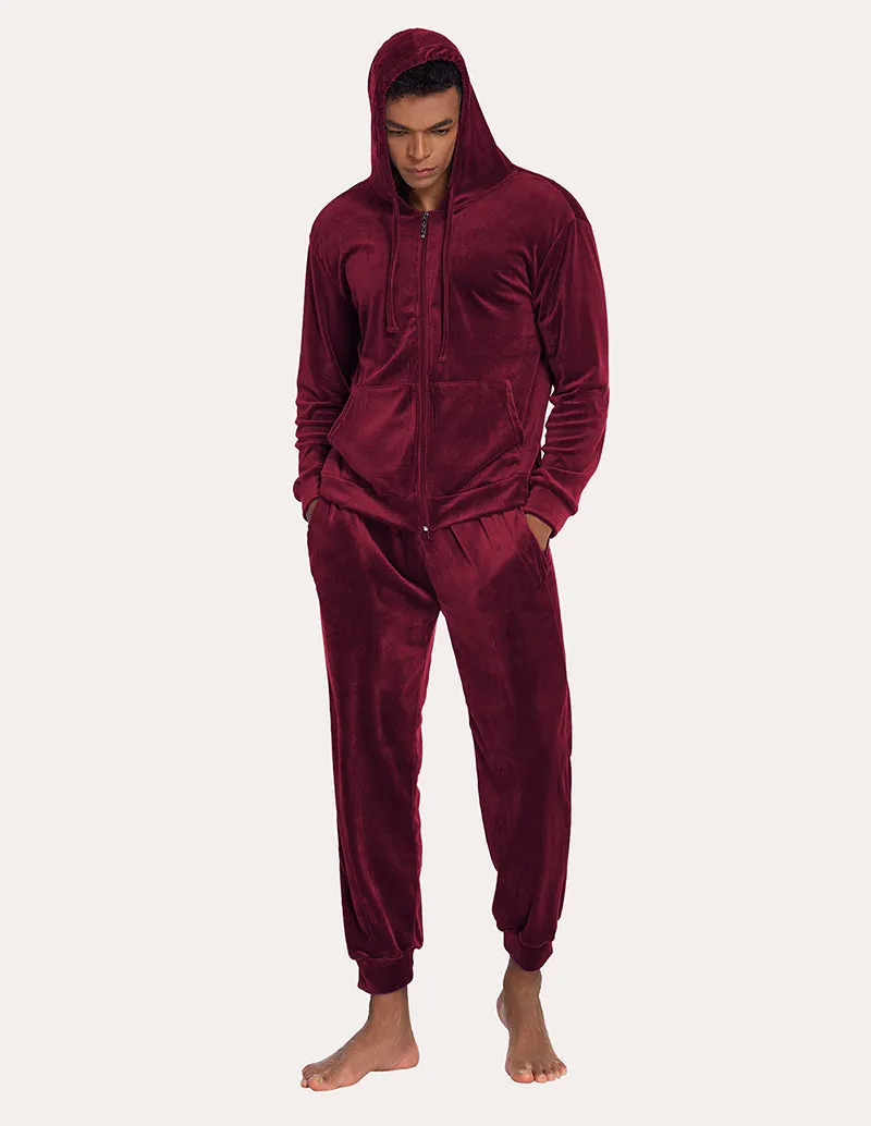Ekouaer Men Velvet Tracksuit Set (US Only)