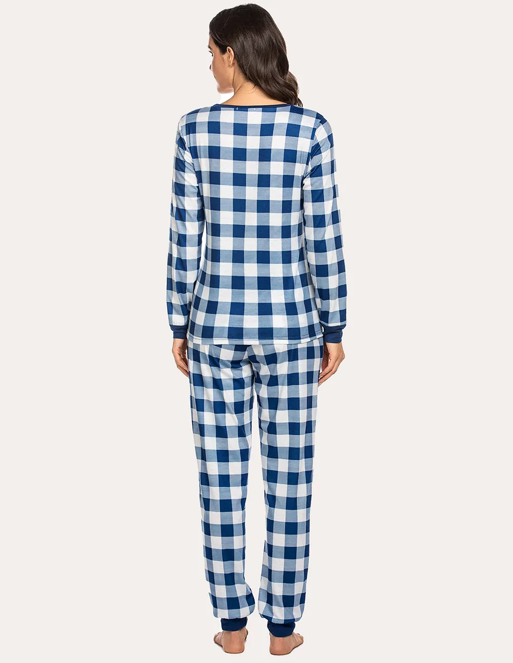 Ekouaer Plaids Pajamas Set (US Only)
