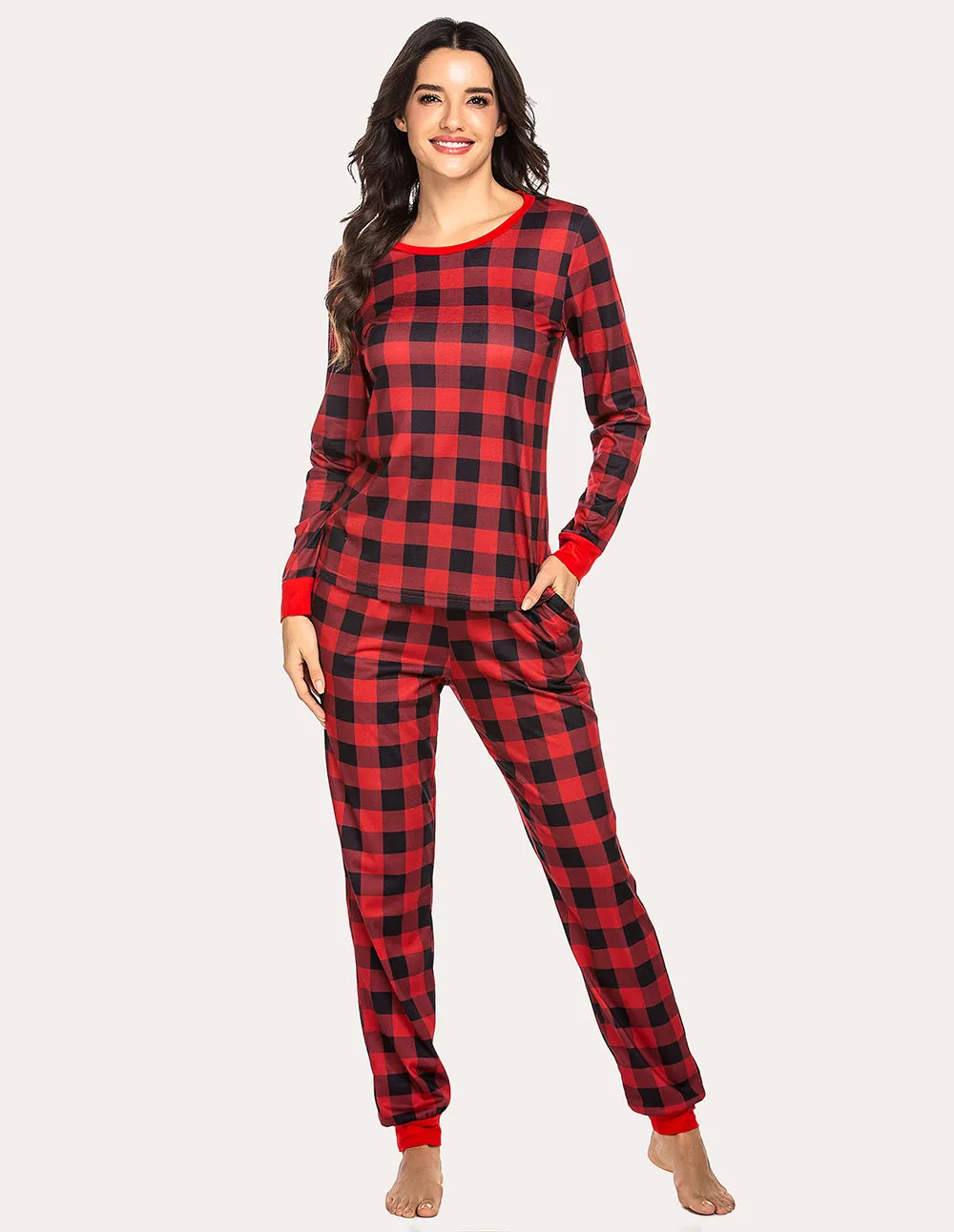 Ekouaer Plaids Pajamas Set (US Only)