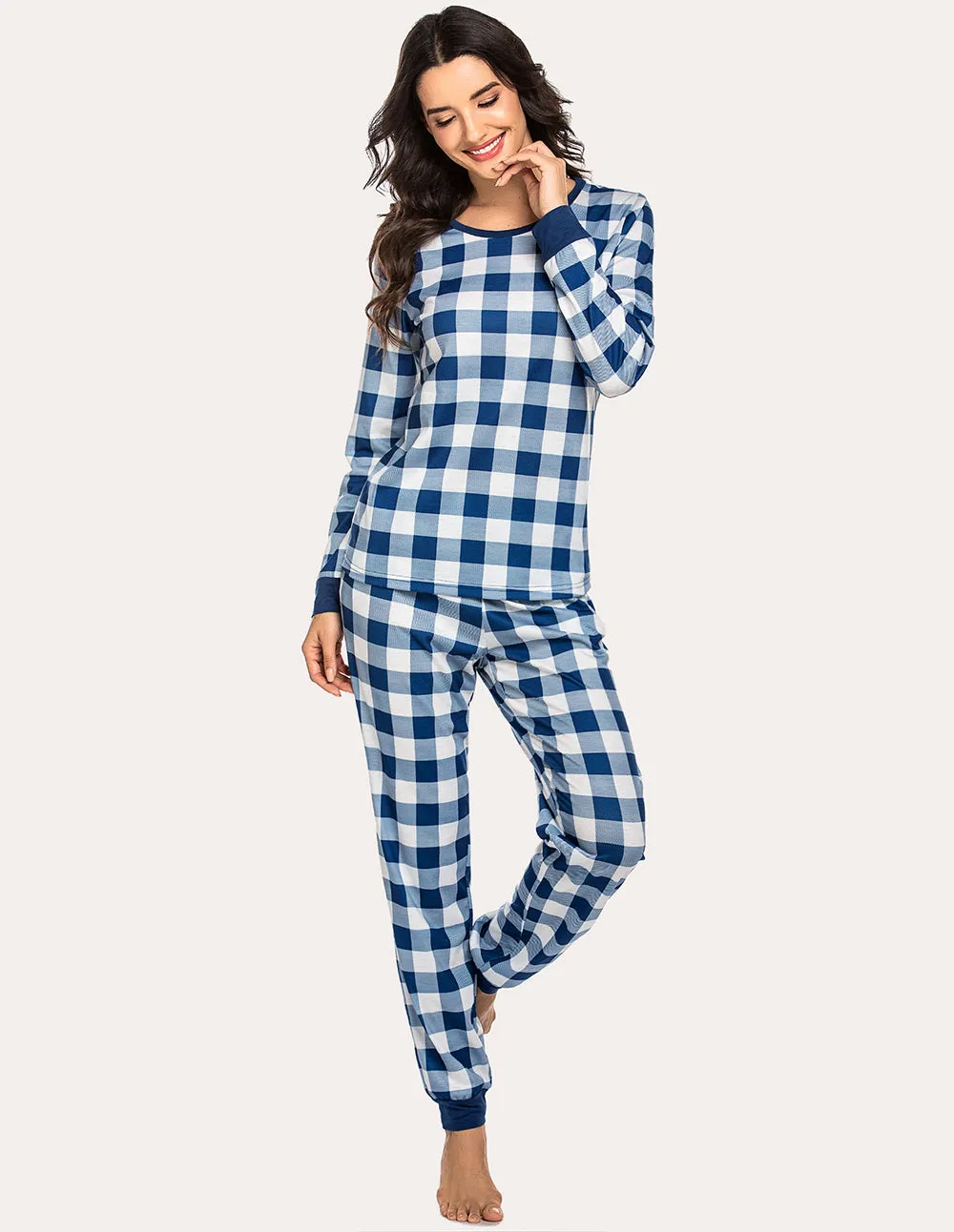 Ekouaer Plaids Pajamas Set (US Only)