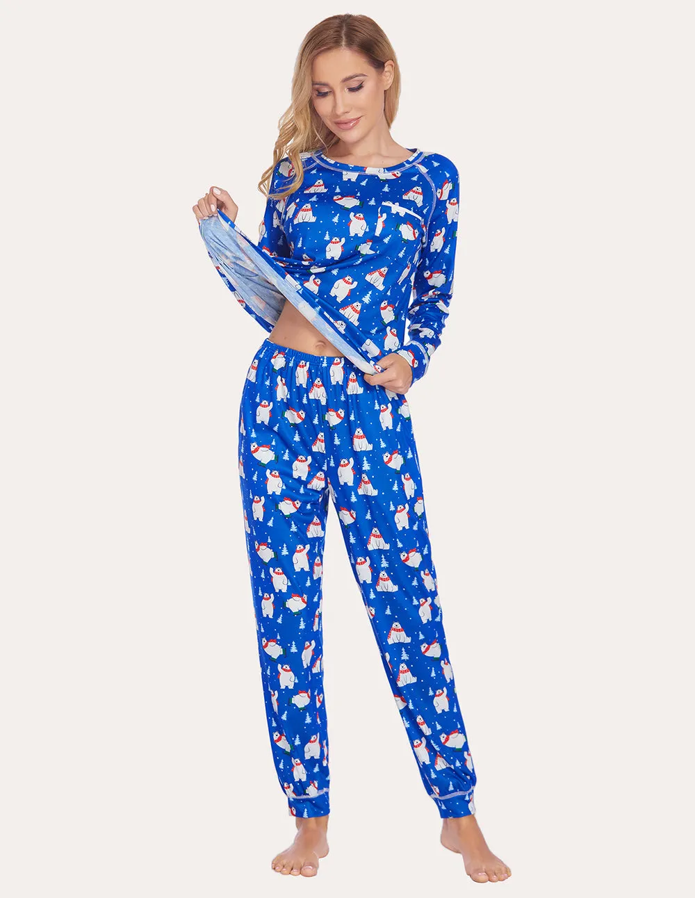 Ekouaer Soft Classic Two Piece Pajamas Set (US Only)