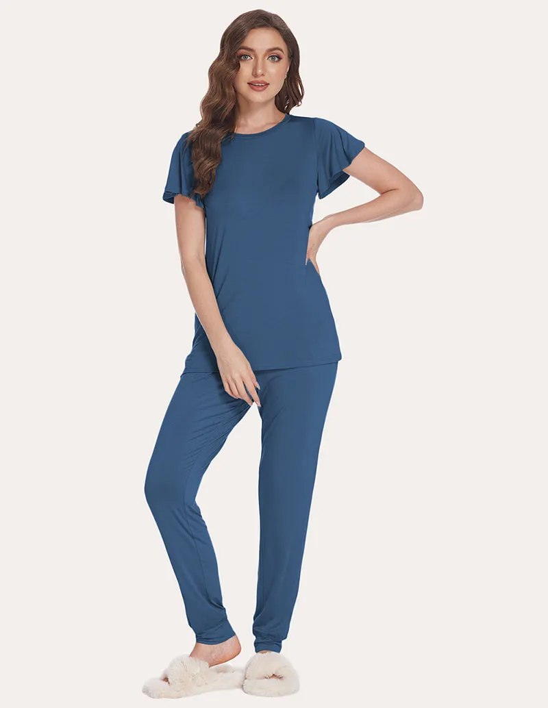 Ekouaer Solid Color Pajama Set (US Only)