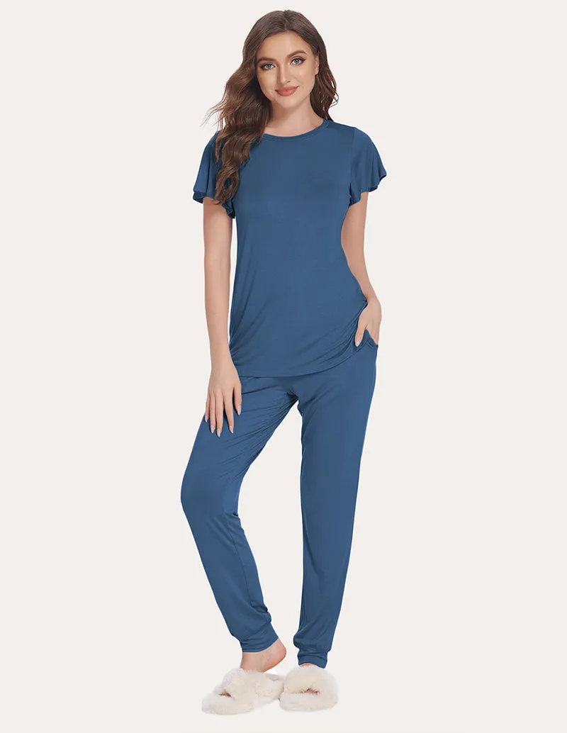 Ekouaer Solid Color Pajama Set (US Only)