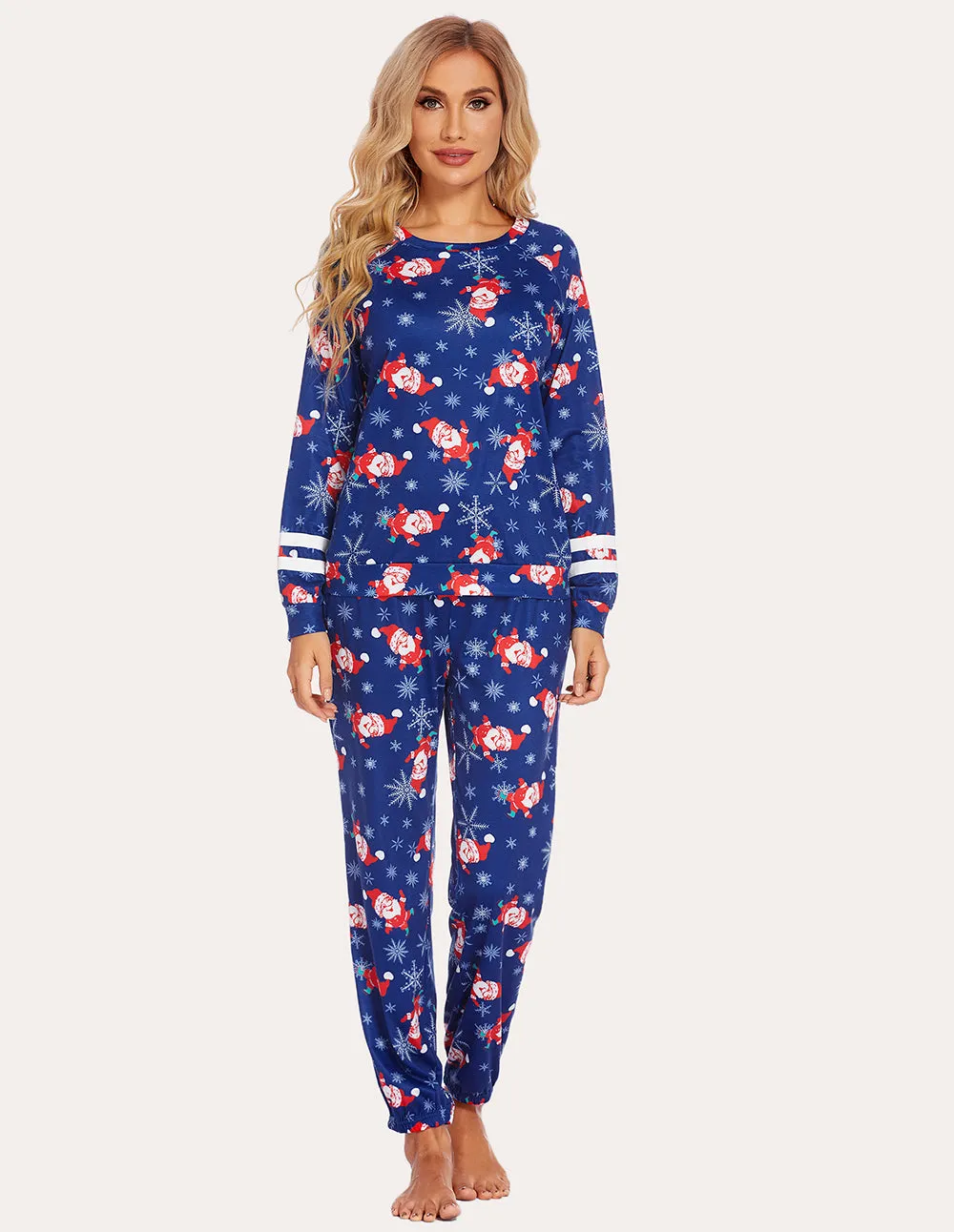 Ekouaer Striped Long Sleeve Parent-Child Pajamas Set (US Only)