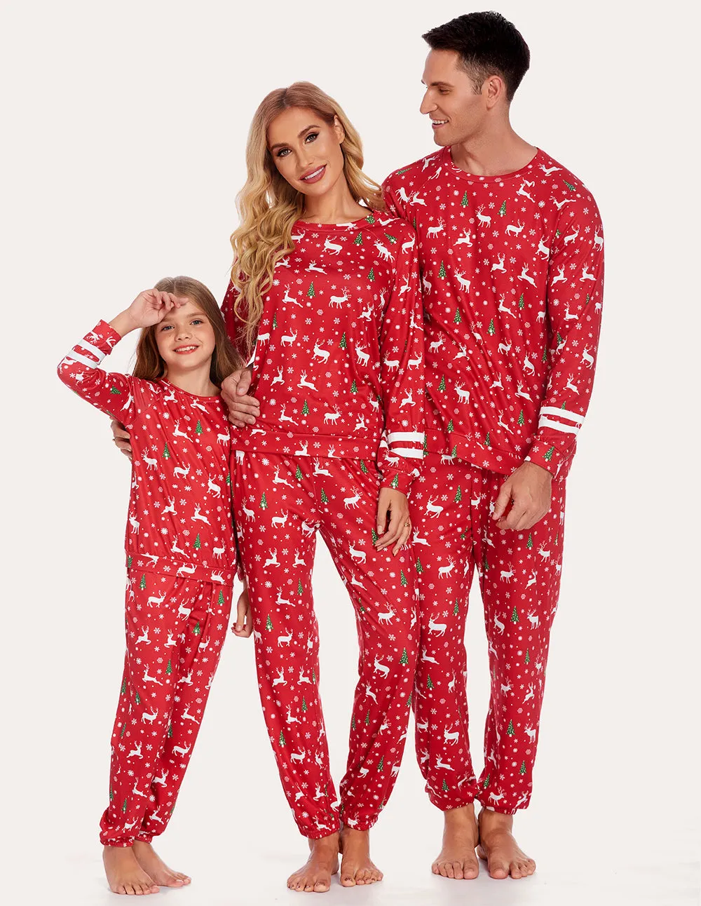 Ekouaer Striped Long Sleeve Parent-Child Pajamas Set (US Only)