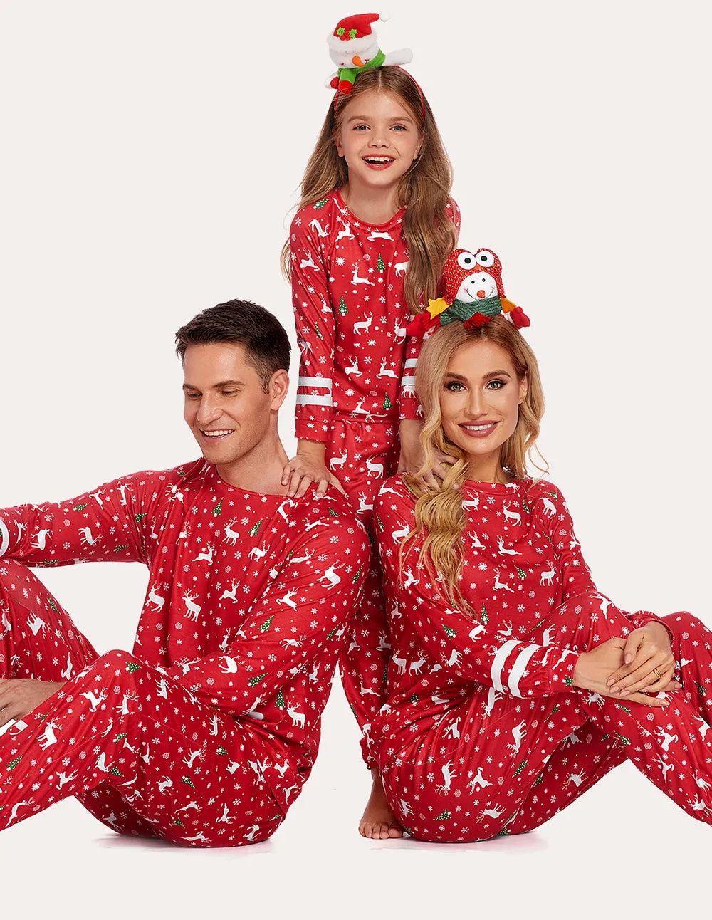 Ekouaer Striped Long Sleeve Parent-Child Pajamas Set (US Only)