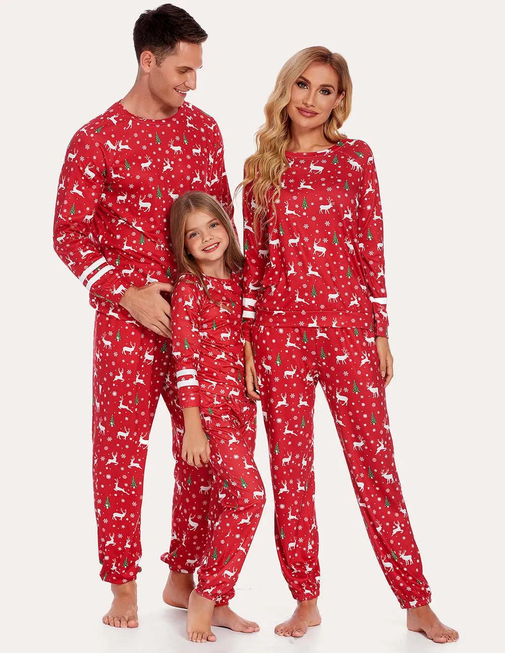 Ekouaer Striped Long Sleeve Parent-Child Pajamas Set (US Only)