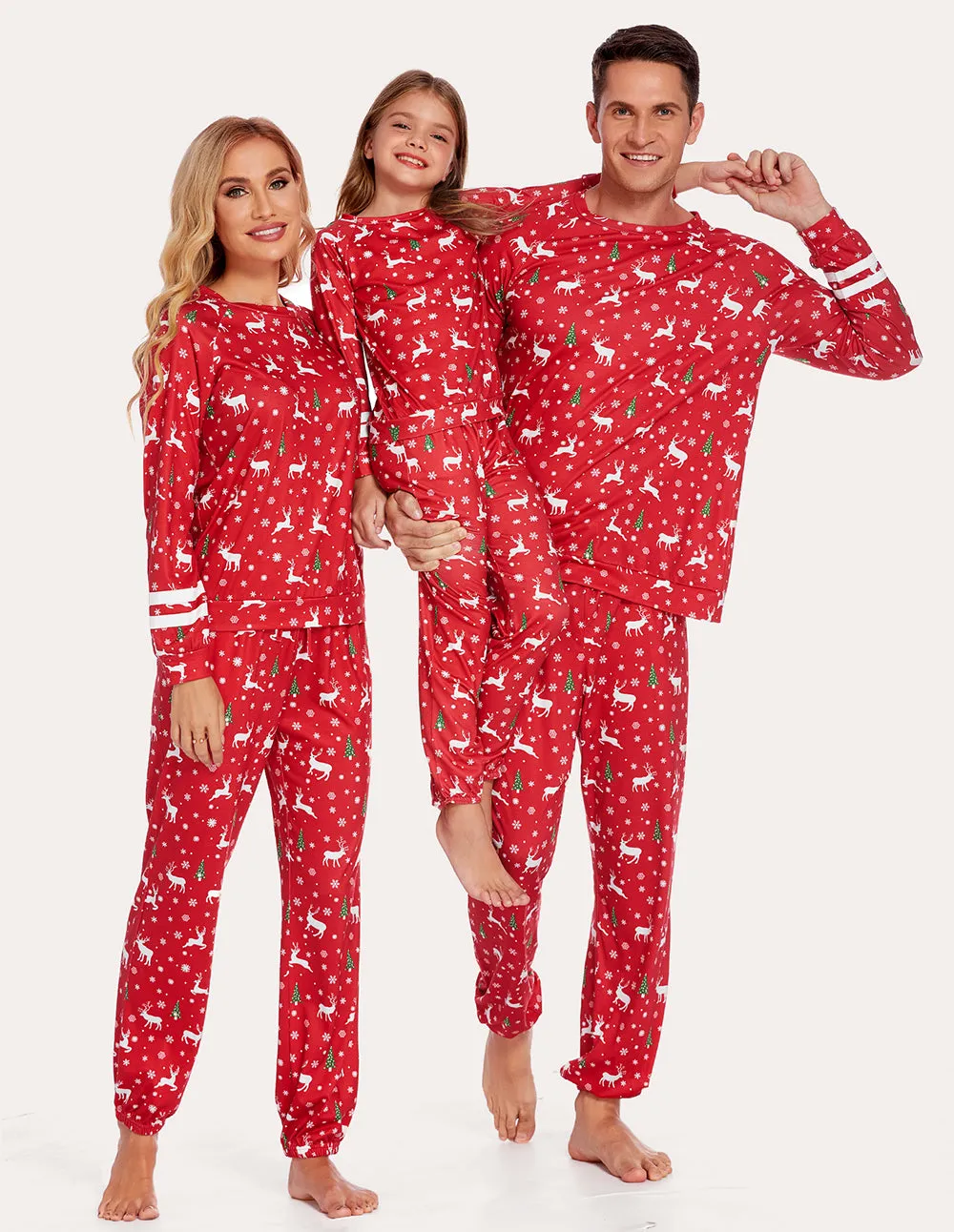 Ekouaer Striped Long Sleeve Parent-Child Pajamas Set (US Only)