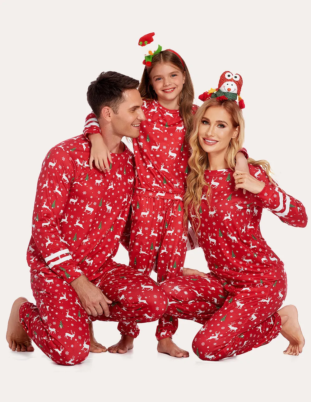 Ekouaer Striped Long Sleeve Parent-Child Pajamas Set (US Only)