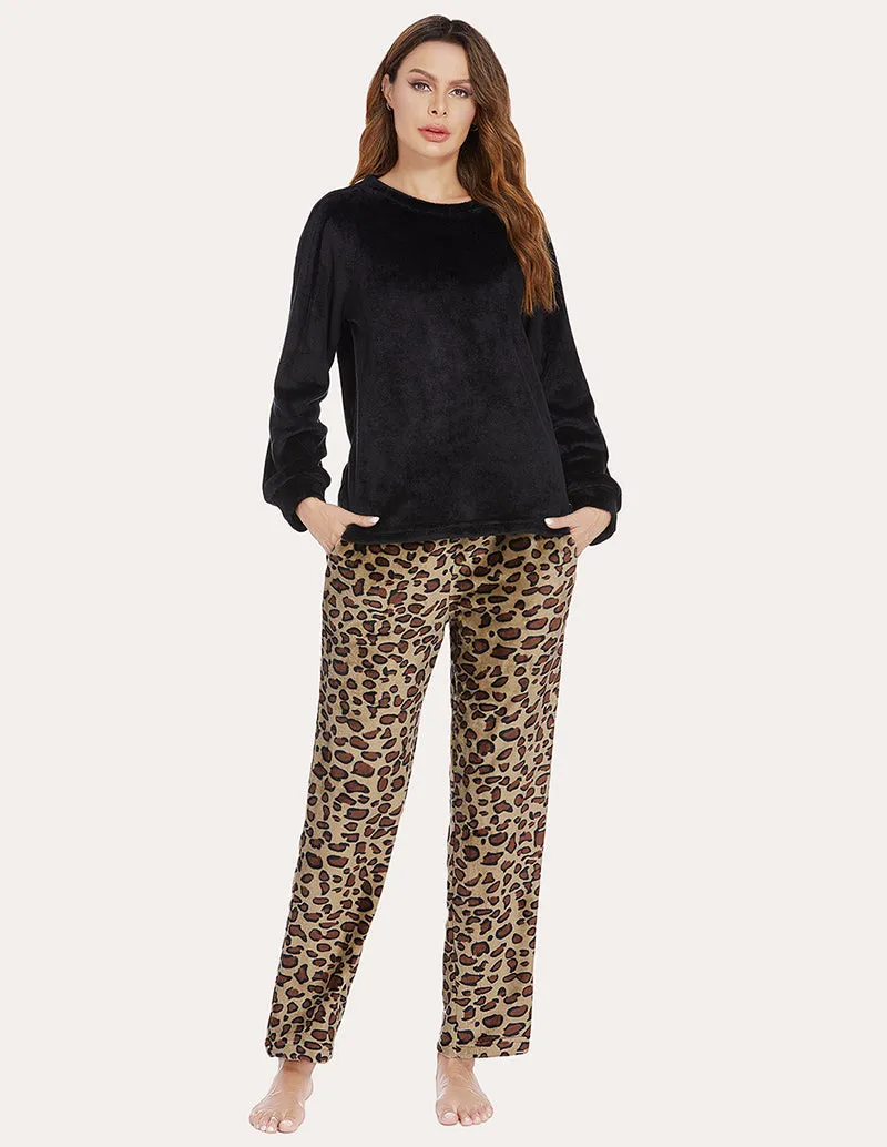 Ekouaer Super Soft Warm Fleece Pajama Set (US Only)