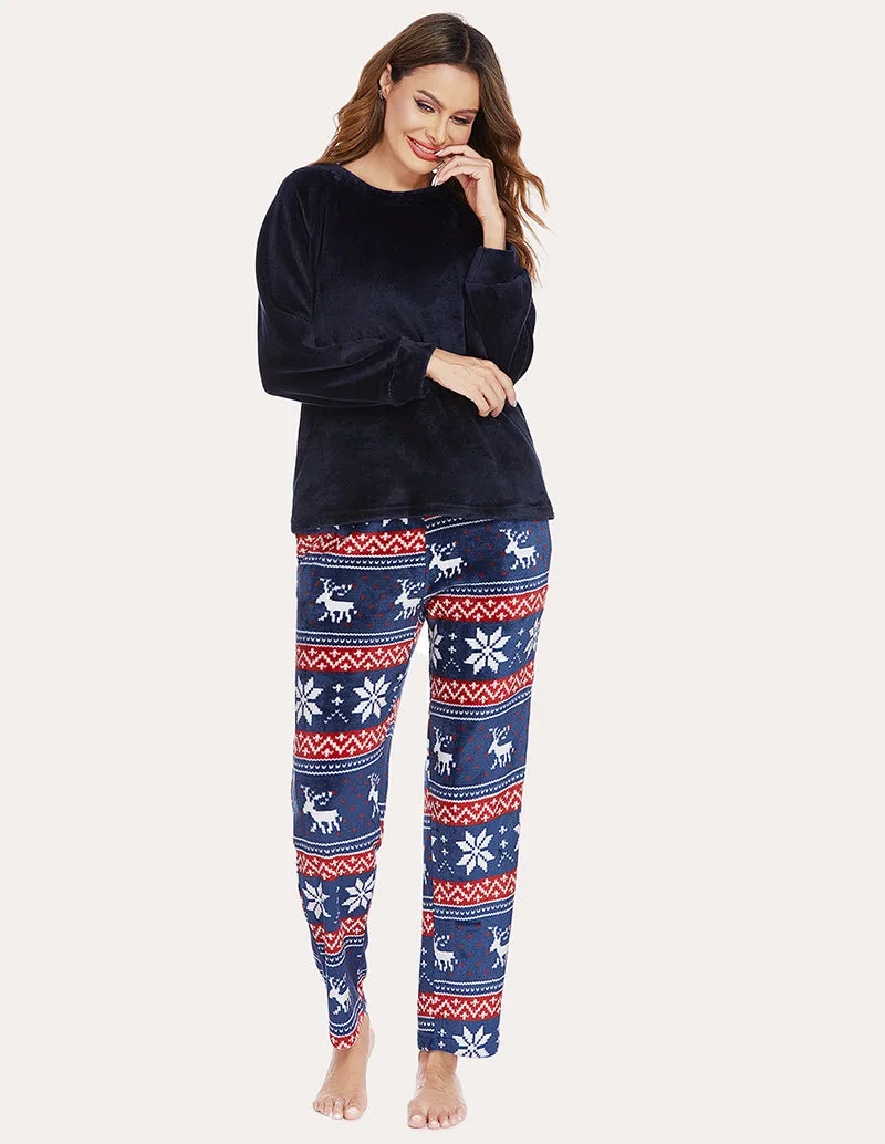 Ekouaer Super Soft Warm Fleece Pajama Set (US Only)
