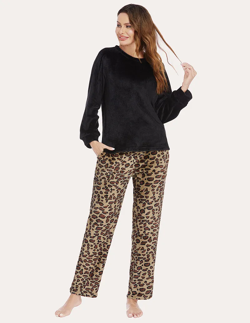 Ekouaer Super Soft Warm Fleece Pajama Set (US Only)