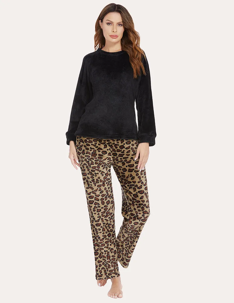 Ekouaer Super Soft Warm Fleece Pajama Set (US Only)