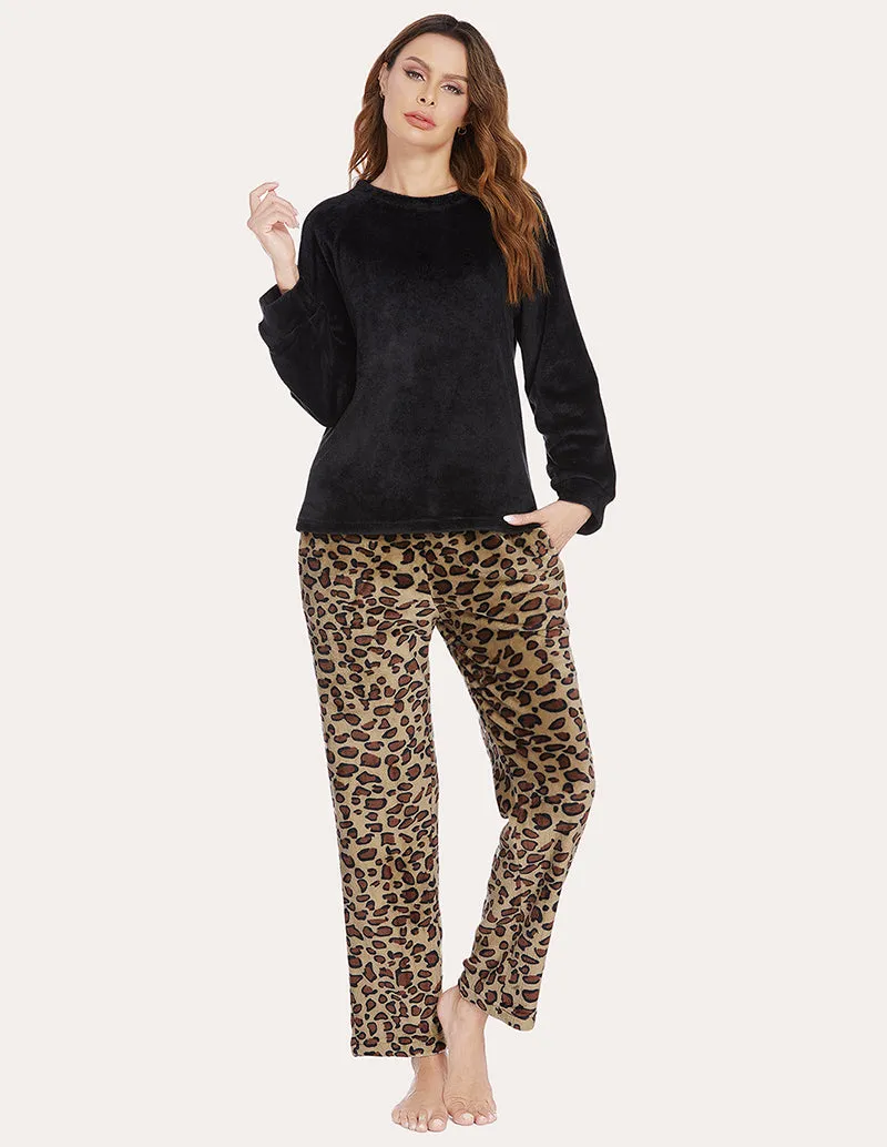 Ekouaer Super Soft Warm Fleece Pajama Set (US Only)