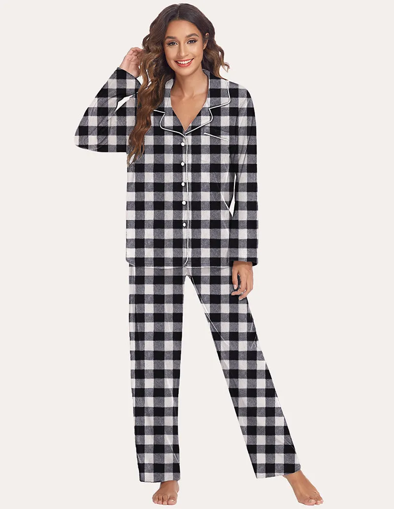 Ekouaer Warm Fleece Pajama Set (US Only)