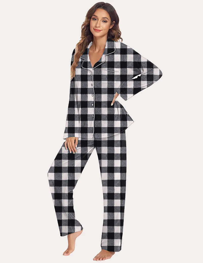 Ekouaer Warm Fleece Pajama Set (US Only)