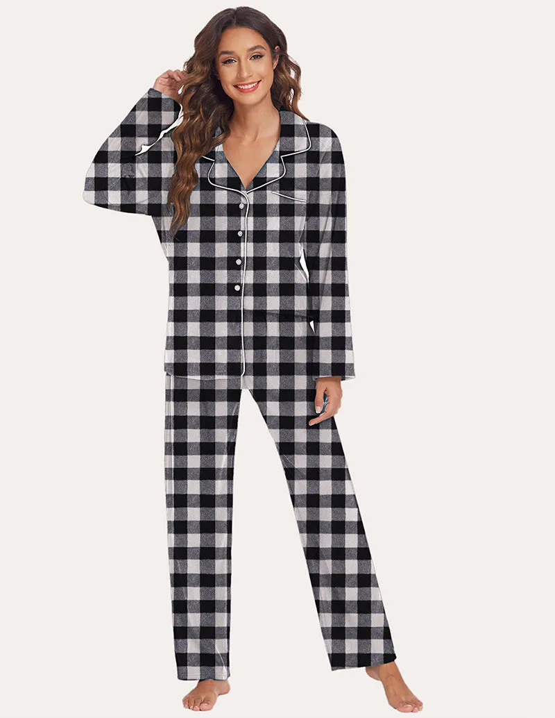Ekouaer Warm Fleece Pajama Set (US Only)
