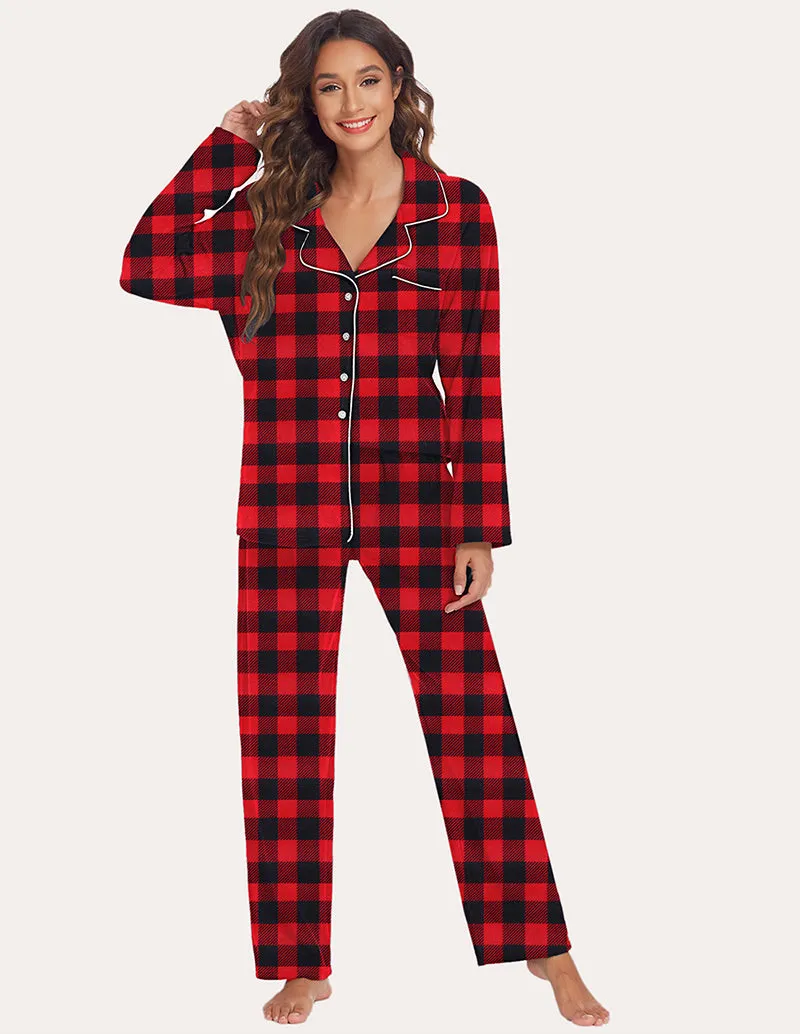 Ekouaer Warm Fleece Pajama Set (US Only)