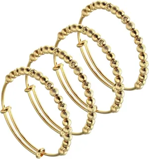 Ethnic Gold Color Dubai Bangles Bracelet Luxury Bracelet Ball Bangles Jewelry Birthday Present