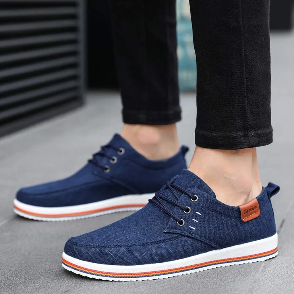 Fashion Men Shoes Outdoor Canvas Casual Comfortable Summer Men Casual Mid Top Shoes