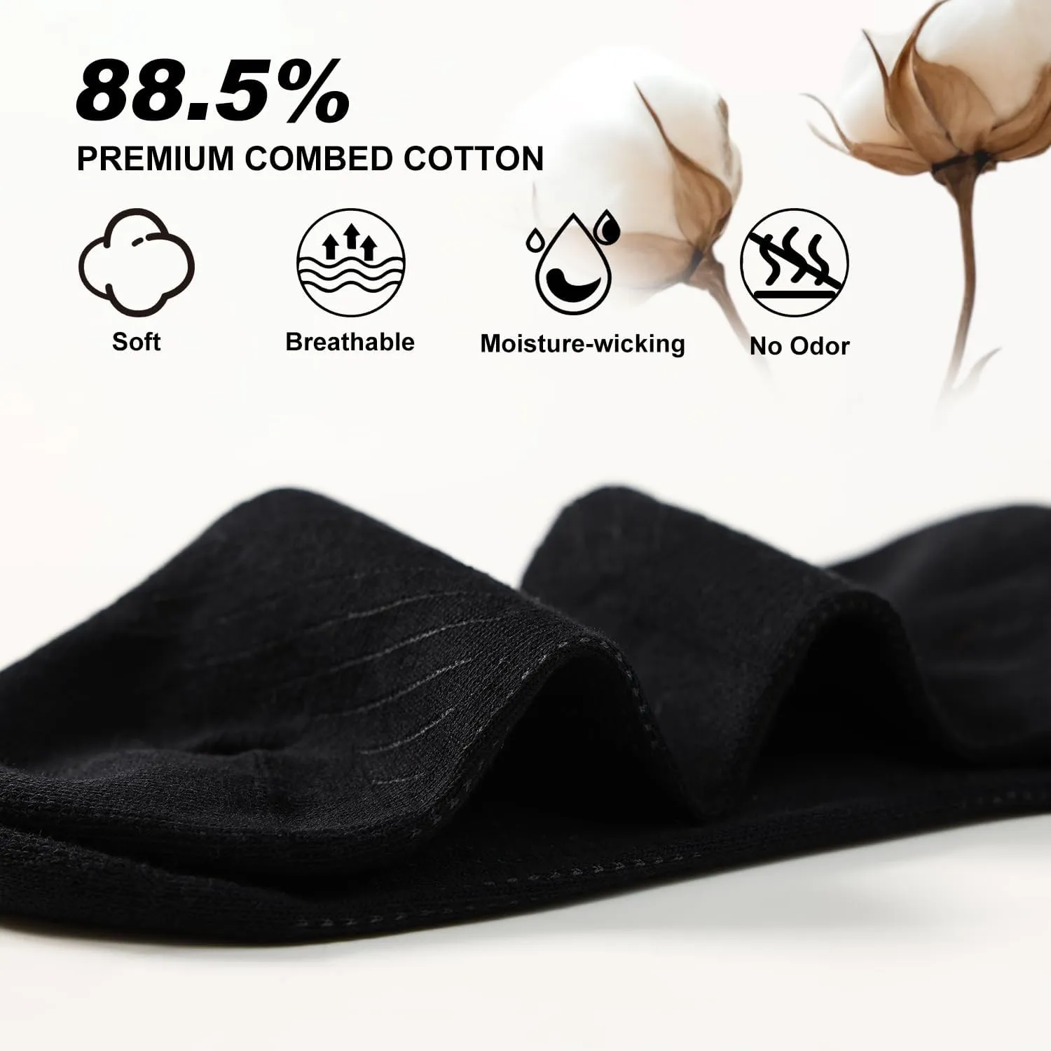 FITRELL 6 Pack Men's Athletic Running Ankle Socks Cushioned Wicking Anti-Blister Breathable Low Cut Tab Sport Socks