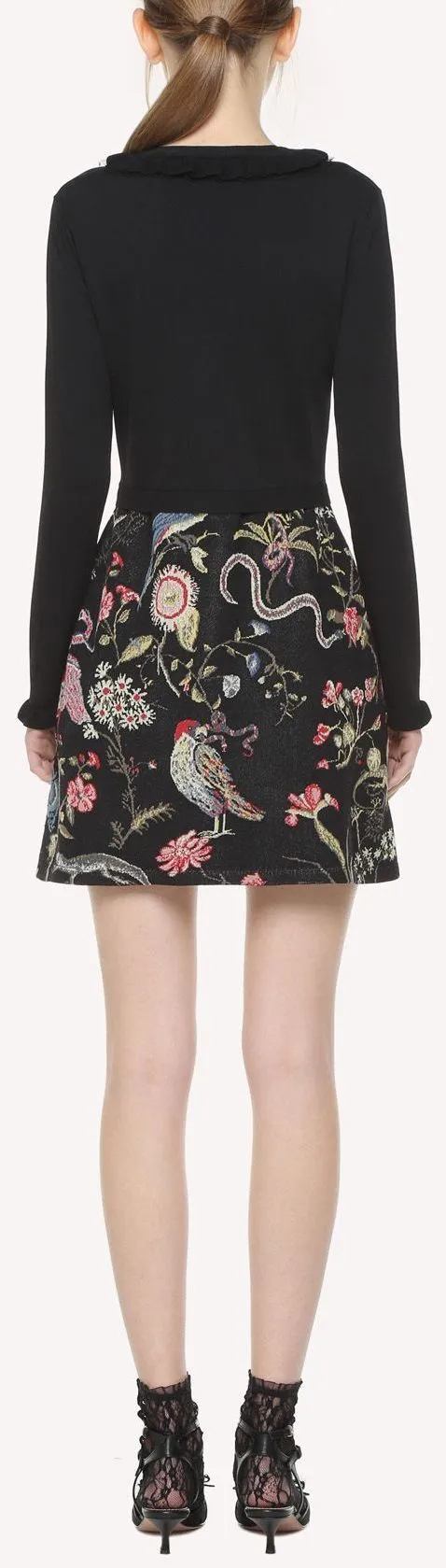 Flora and Fauna Intarsia Knit Dress