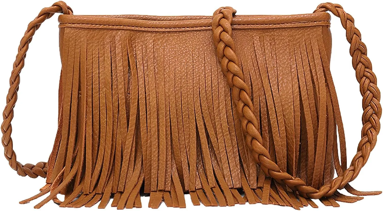 Fringe Crossbody Purse for Women Tassel Messenger Bag Leather Hobo Shoulder Bag Womens Sling Bag