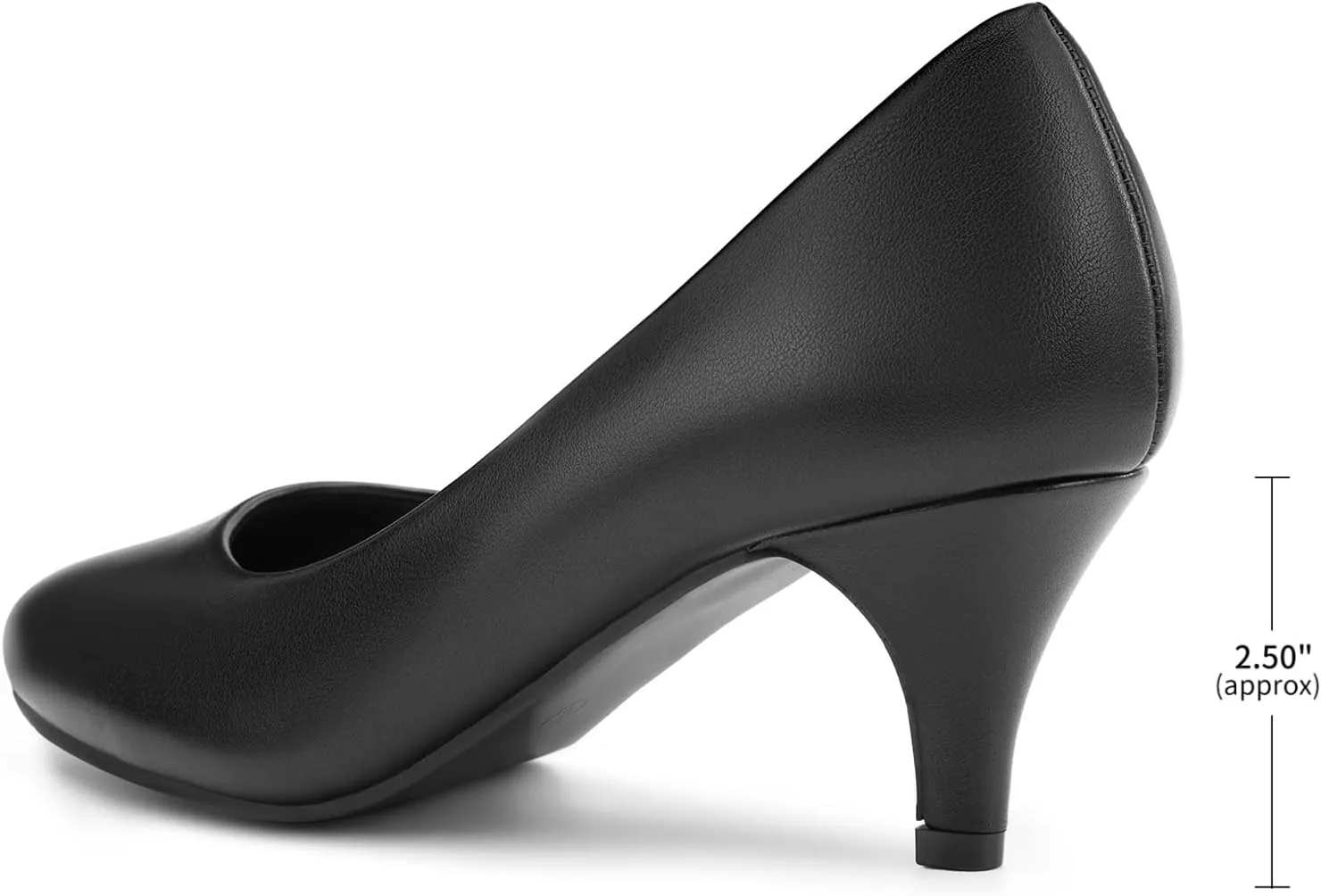 Greatonu Womens Round Toe Low Heel Pumps Kitten Heels Closed Toe Dress Pumps Shoes Wedding Party Shoes Work Heels
