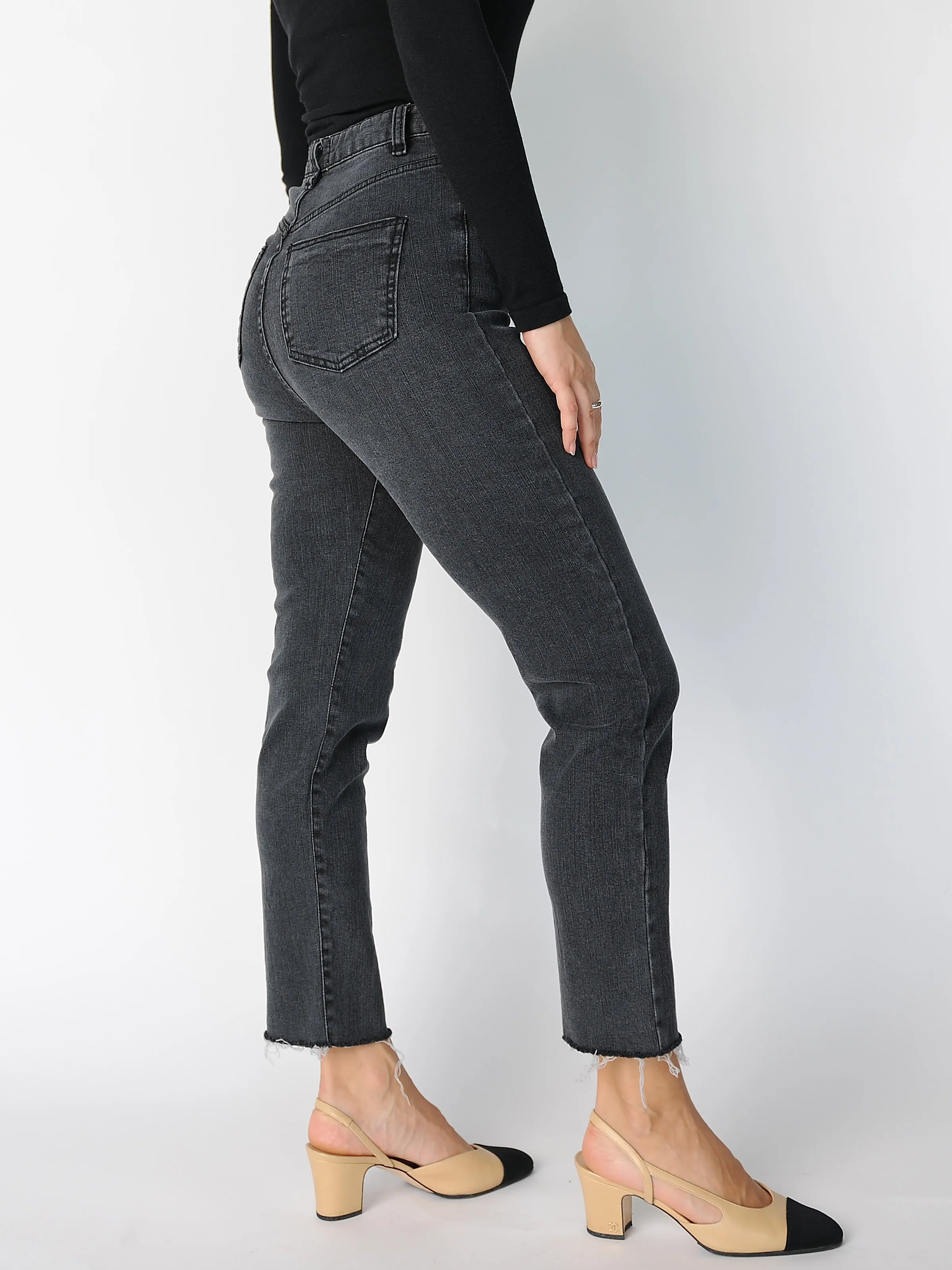 Grey High Waisted Jeans