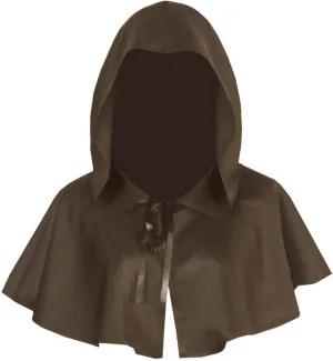 Halloween Grim Cowl Cloak Medieval Head Covering Pagan Hood Hat Role Play Costume Hooded Cloak for Men Women