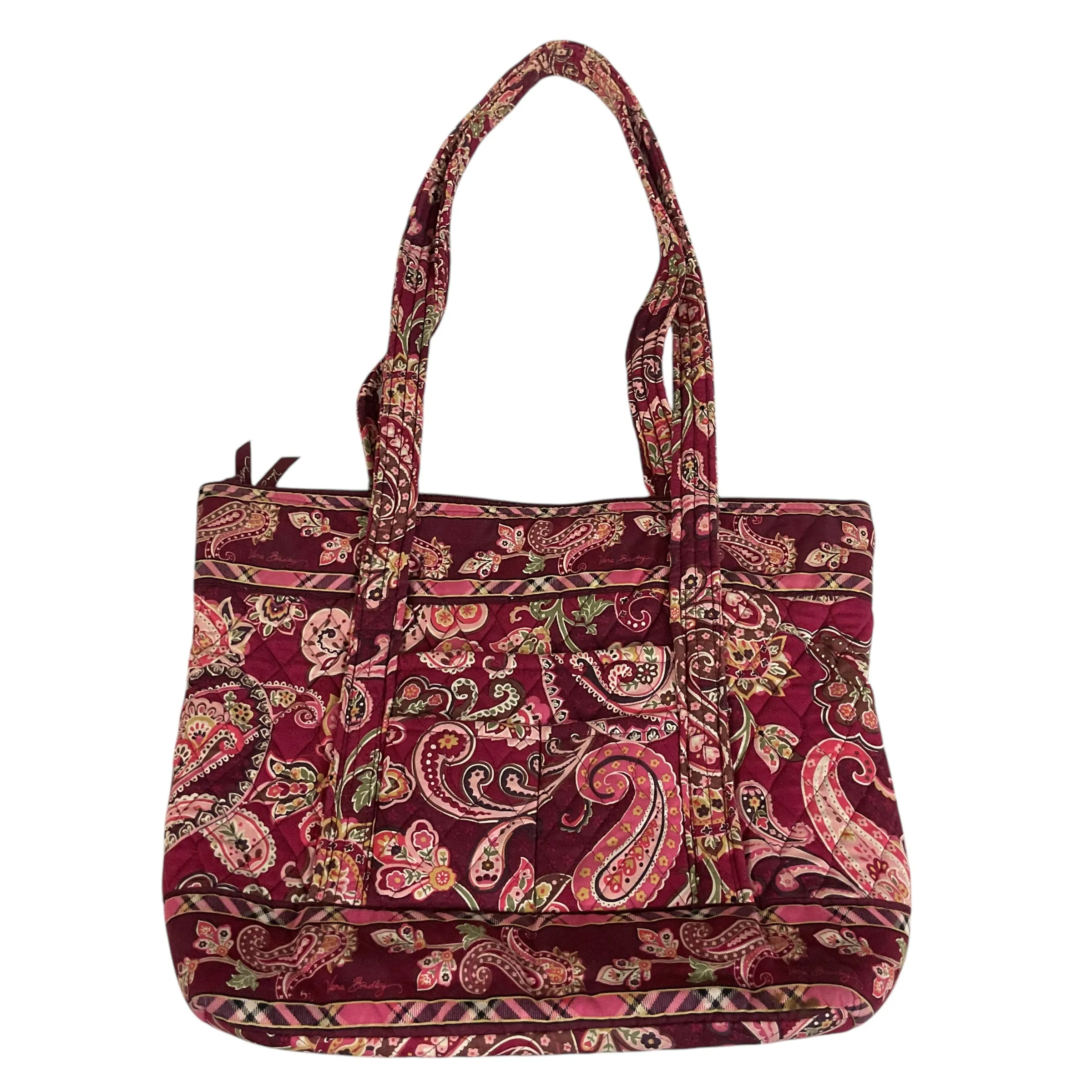 Handbag By Vera Bradley In Maroon, Size:Medium