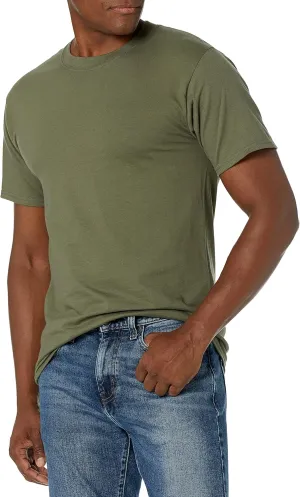 Hanes Mens Beefyt T-shirt, Heavyweight Cotton Crewneck Tee, 1 Or 2 Pack, Available In Tall Sizes Fashion-t-shirts, Fatigue Green - 1 Pack, XX-Large US
