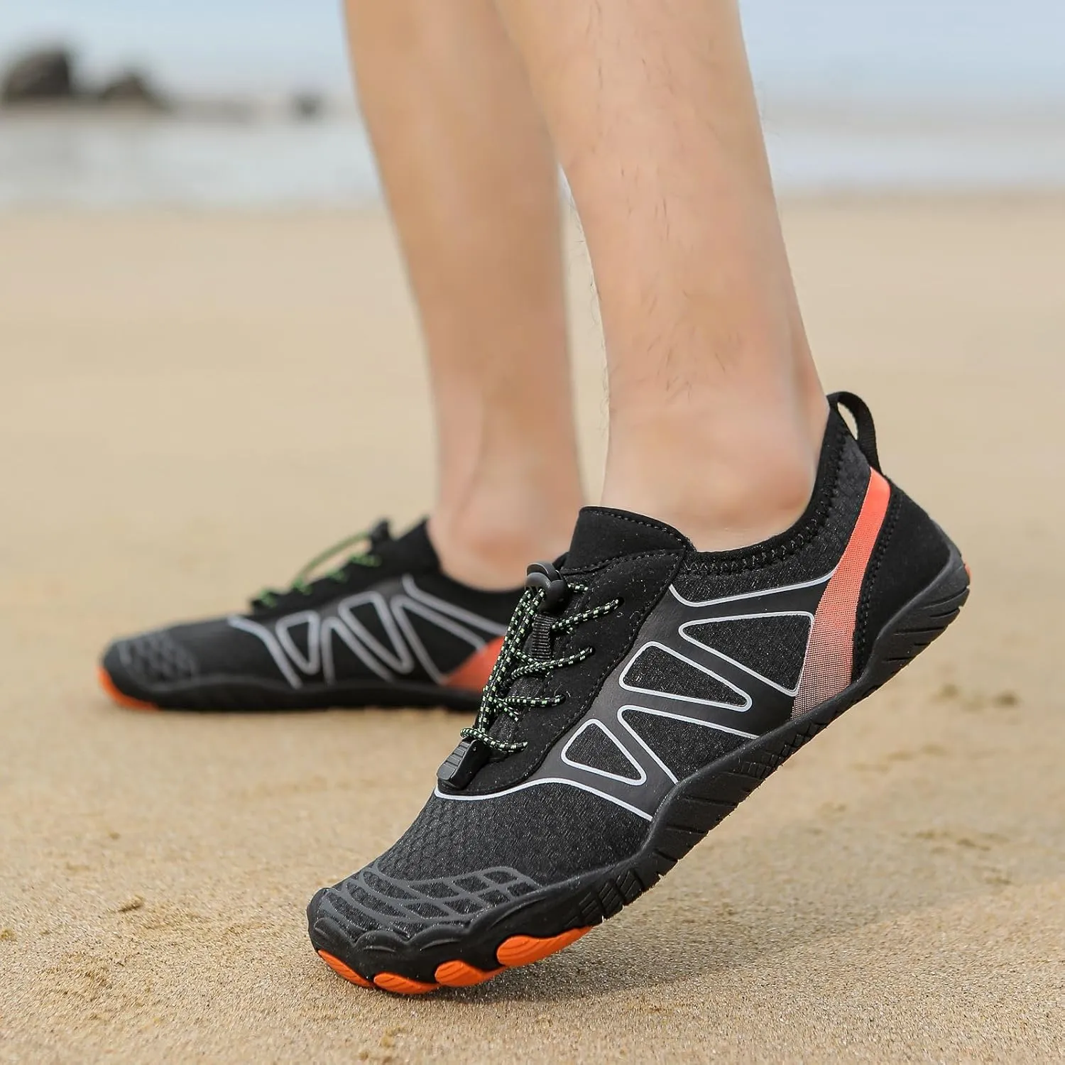 Hike Barefoot Shoes for Men Women Non-Slip Breathable Footwear Barefoot Shoes Wide Toe Box Walking Hiking Shoes Comfortable Athletic Beach Surf Swim Shoes