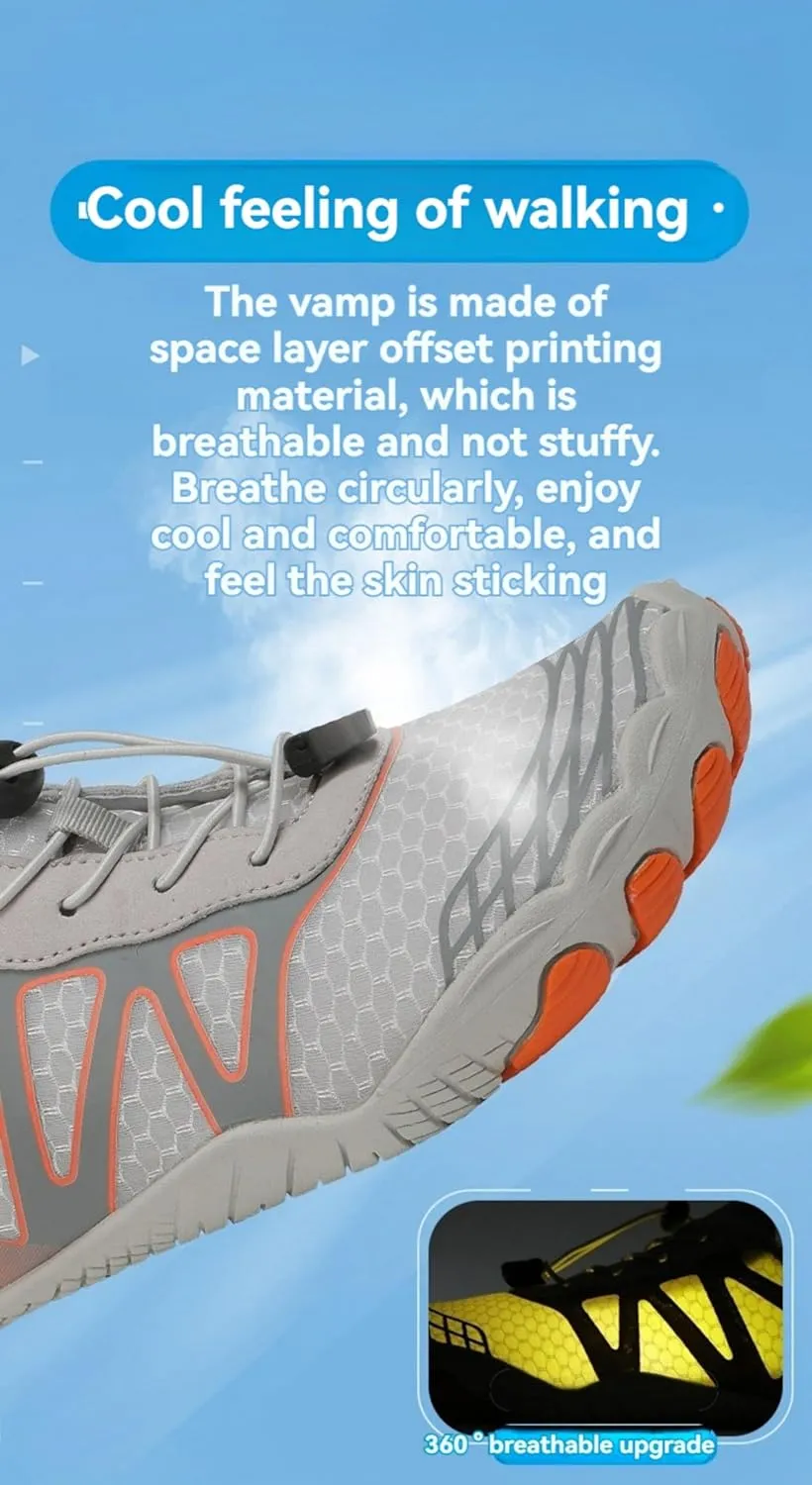 Hike Barefoot Shoes for Men Women Non-Slip Breathable Footwear Barefoot Shoes Wide Toe Box Walking Hiking Shoes Comfortable Athletic Beach Surf Swim Shoes