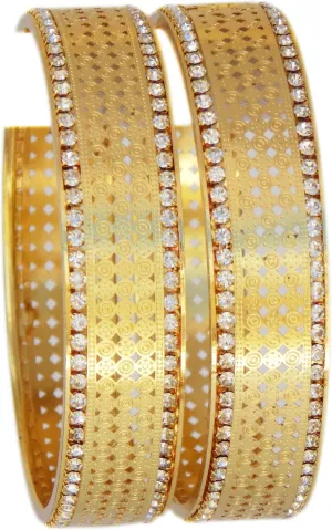 JD'Z COLLECTION Indian Bridal Wedding Bracelet Bangle Set Jewelry Gold Plated Jewelry Cubic Zirconia,CZ Bangles Set Traditional Bollywood Bangles