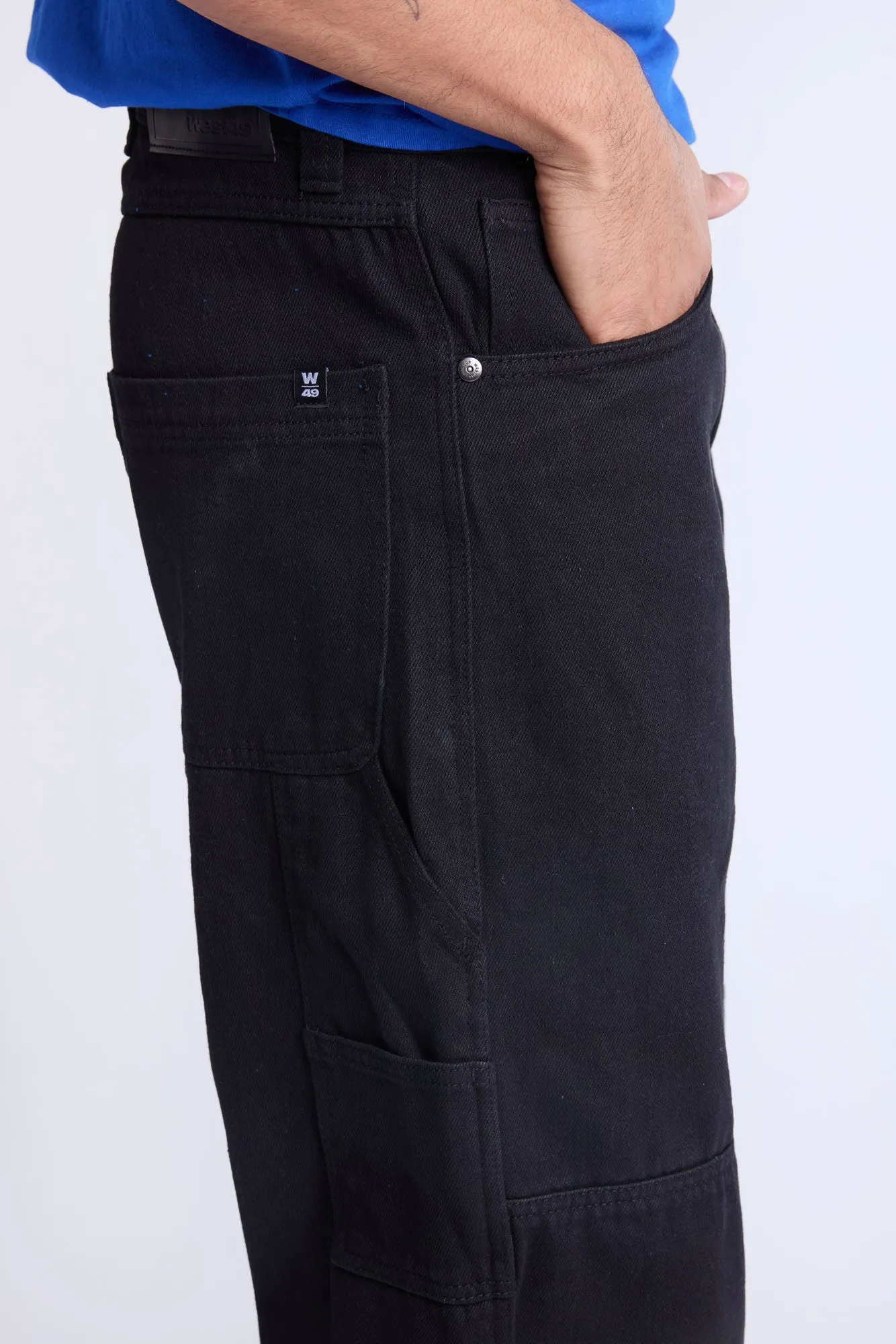 Jean de charpentier délavé noir West49 homme