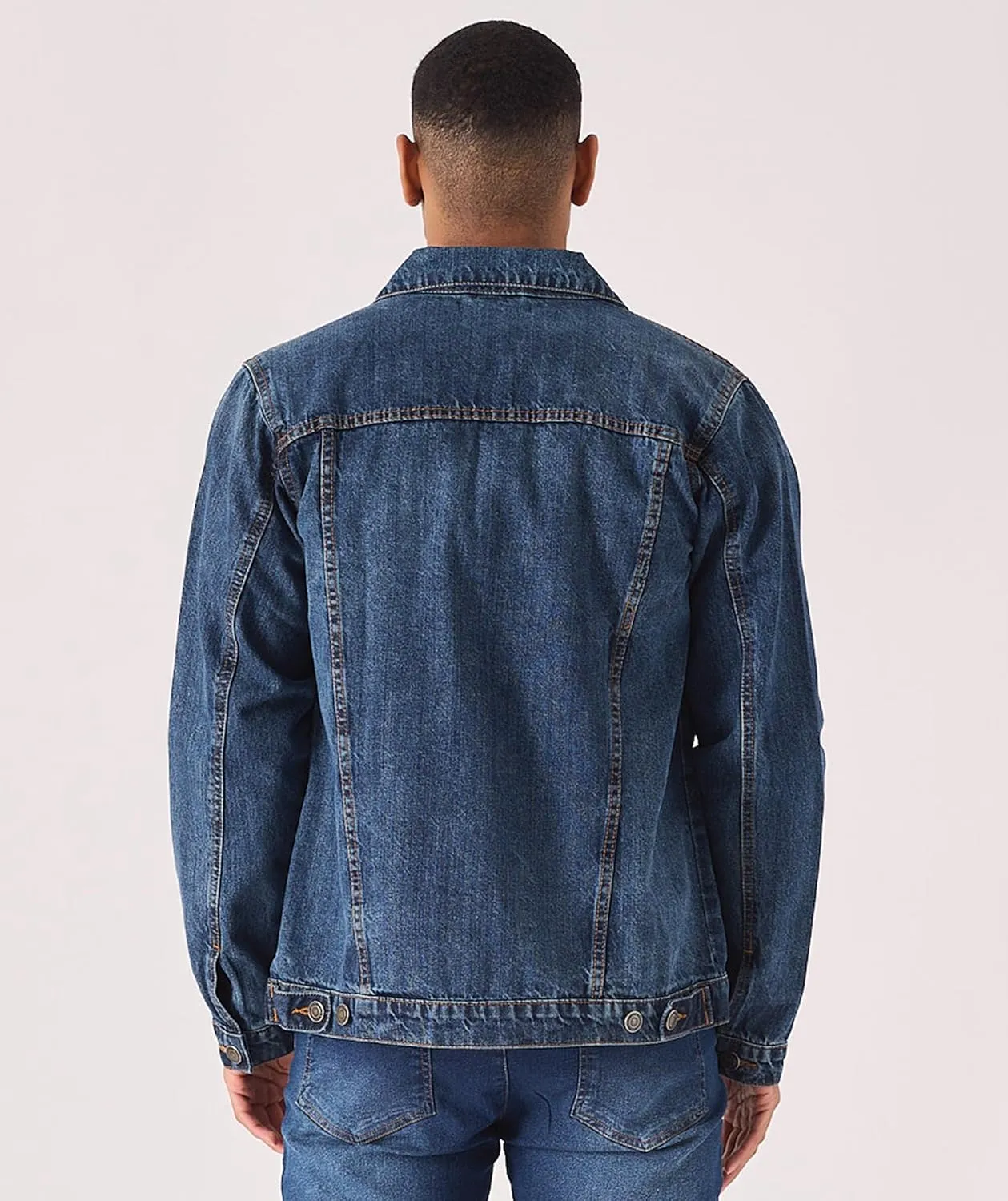 Jean Jacket For Men - Classic Trucker Style Slim Fit Casual Outerwear Button Down Cowboy Cut - Men's Denim Jacket