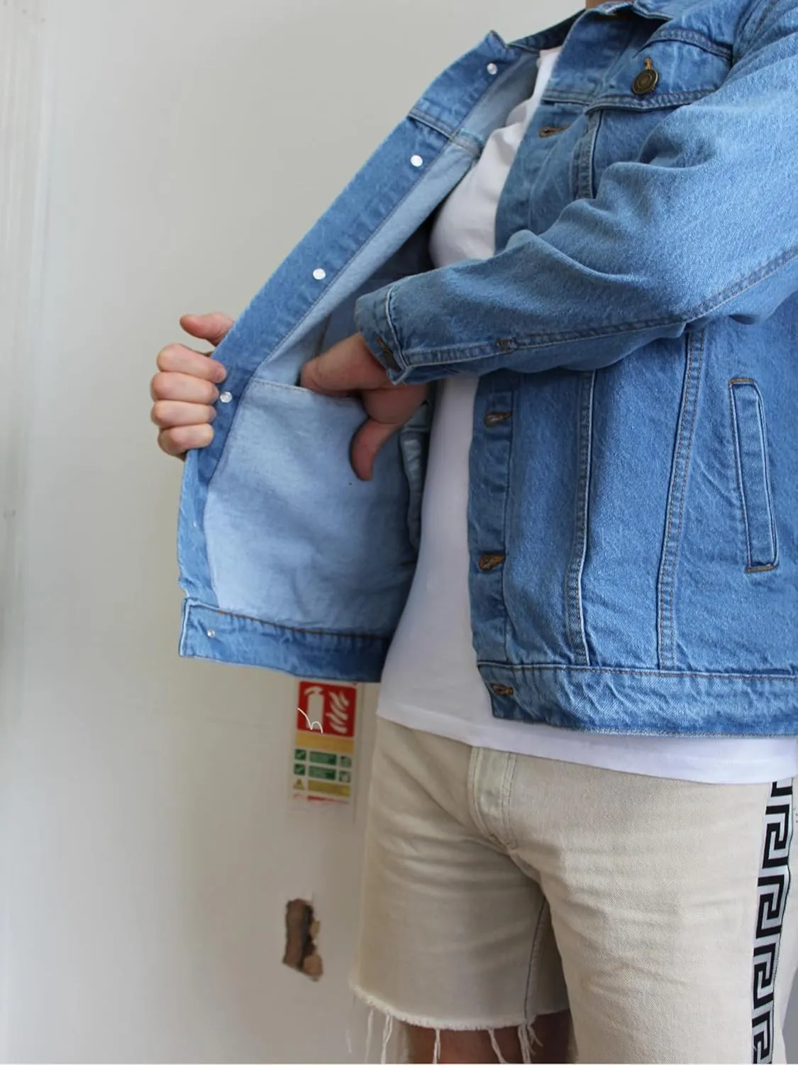 Jean Jacket For Men - Classic Trucker Style Slim Fit Casual Outerwear Button Down Cowboy Cut - Men's Denim Jacket